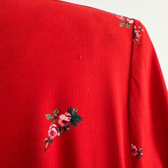 Magda Burtrym "San-Remo" Floral Print Dress in Red, size 34 (fits like size 0) - Picture 4 of 9